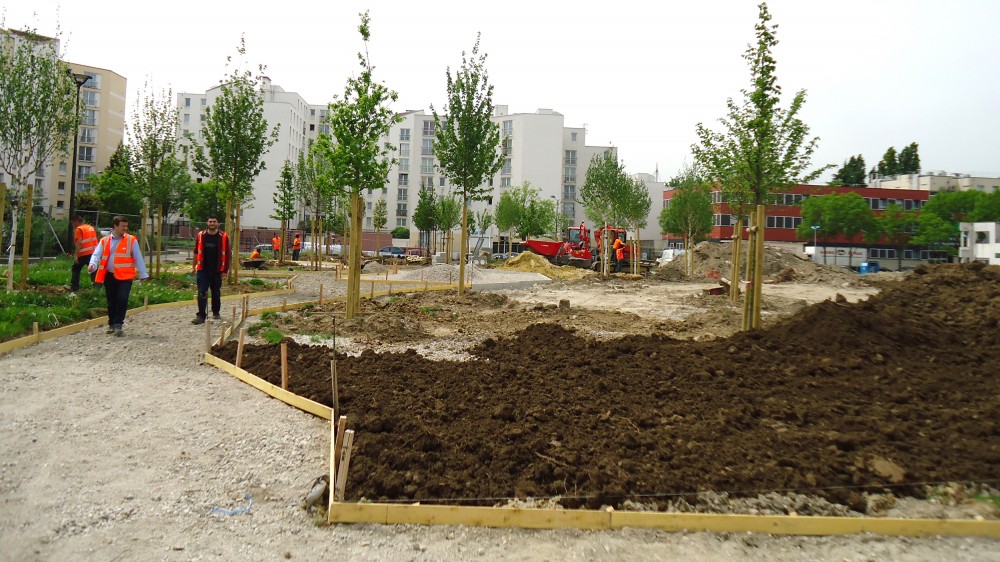 Chantier de la tranche 4 du Franc moisin - les aires de jeux