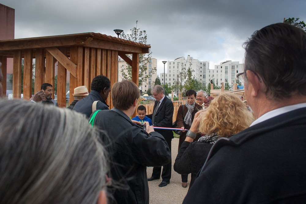 Inauguration de la dernière tranche du parc du Franc-Moisin par Patrick Braouezec, Président de Plaine Commune