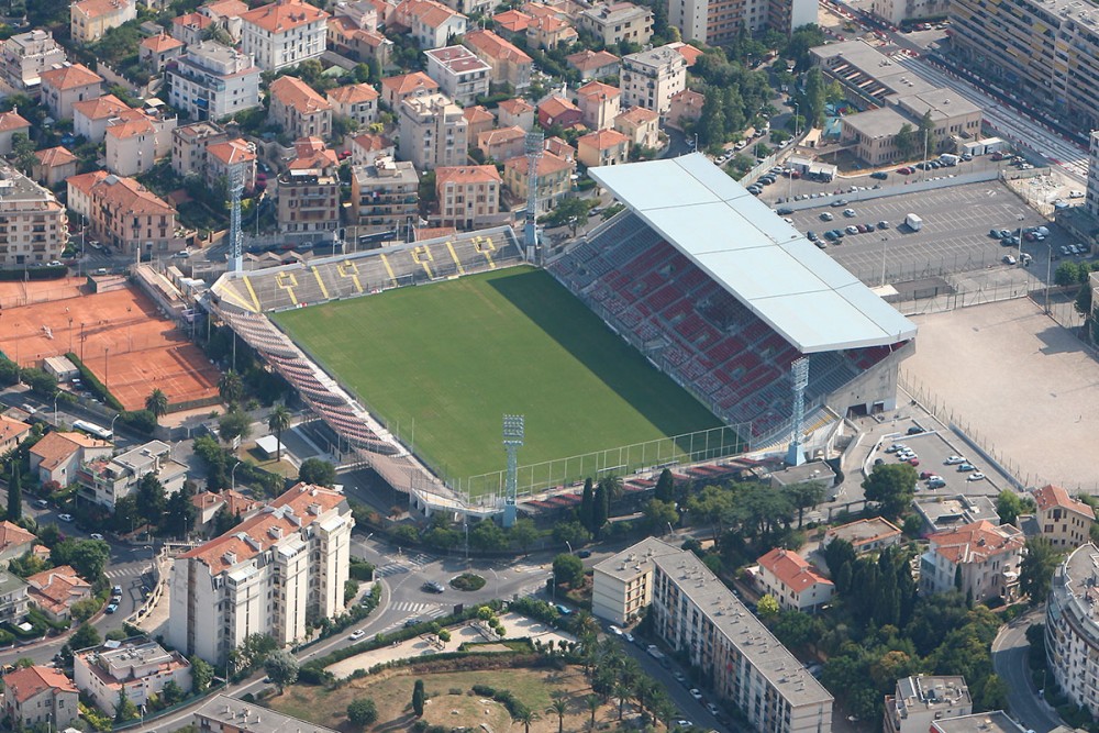 Le stade du Ray au sein du périmètre de l'opération du parc urbain