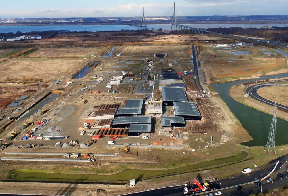 Vue aérienne du chantier des Collines de Honfleur