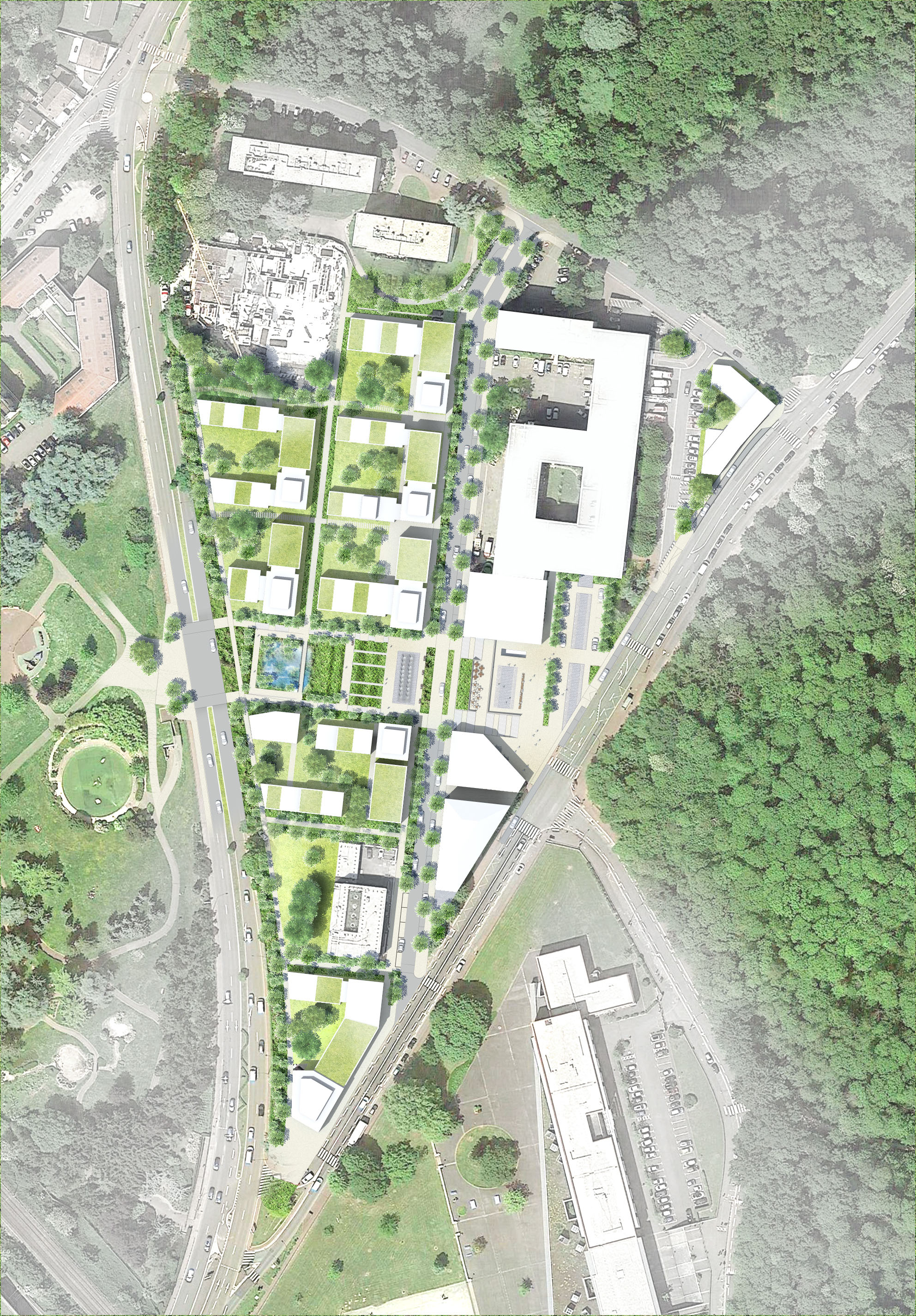 Cœur de ville de la CelleSaintCloud La Compagnie du Paysage