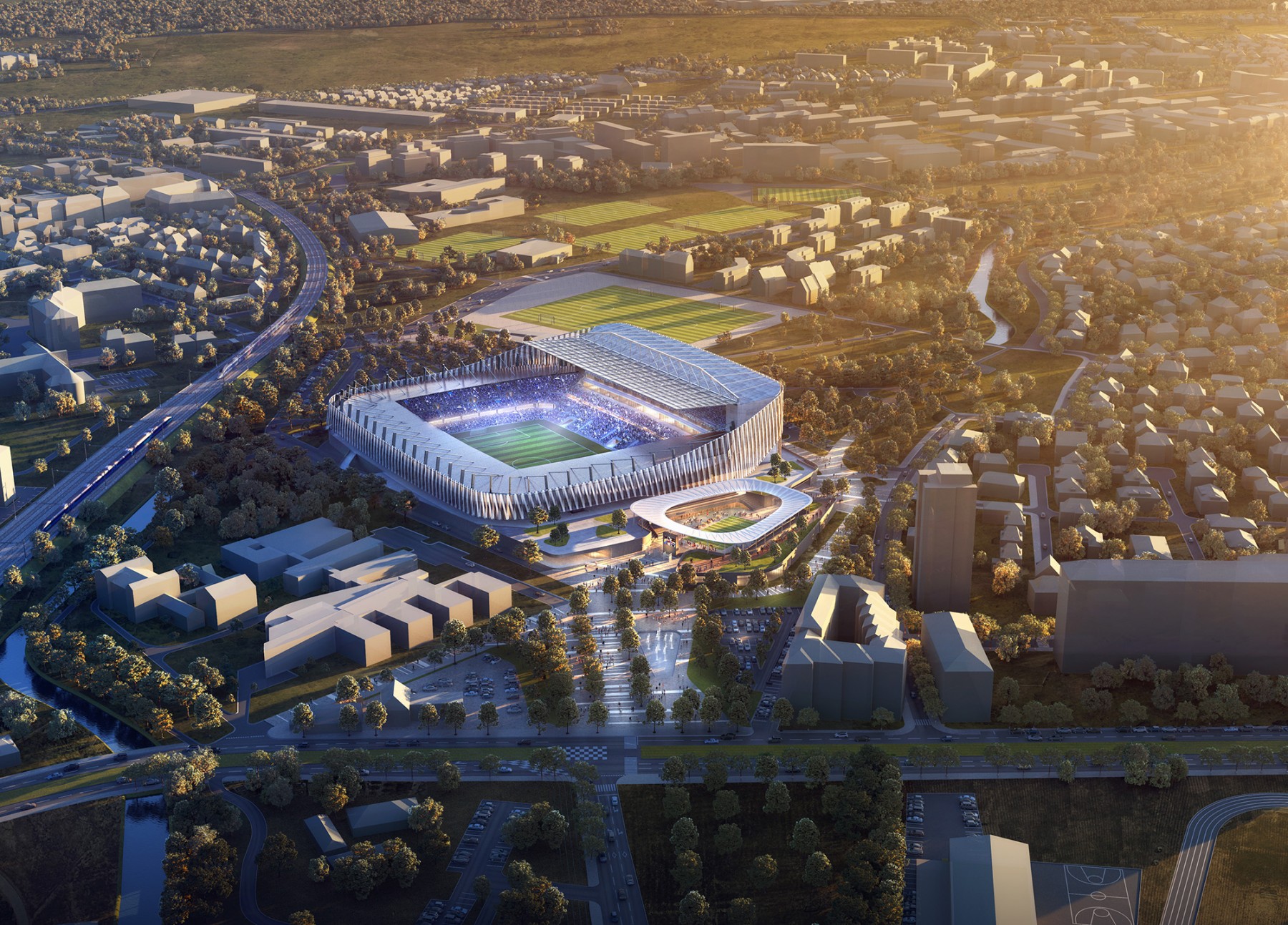 Strasbourg - Stade de la Meinau - Vue aérienne