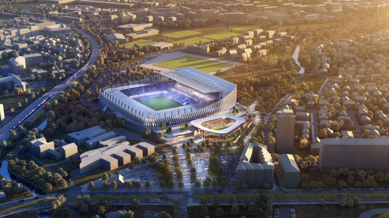 Strasbourg - Stade de la Meinau - Vue aérienne