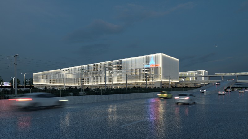 Vue prospective sur le futur parking de l'Aéroport Charles-De-Gaulles