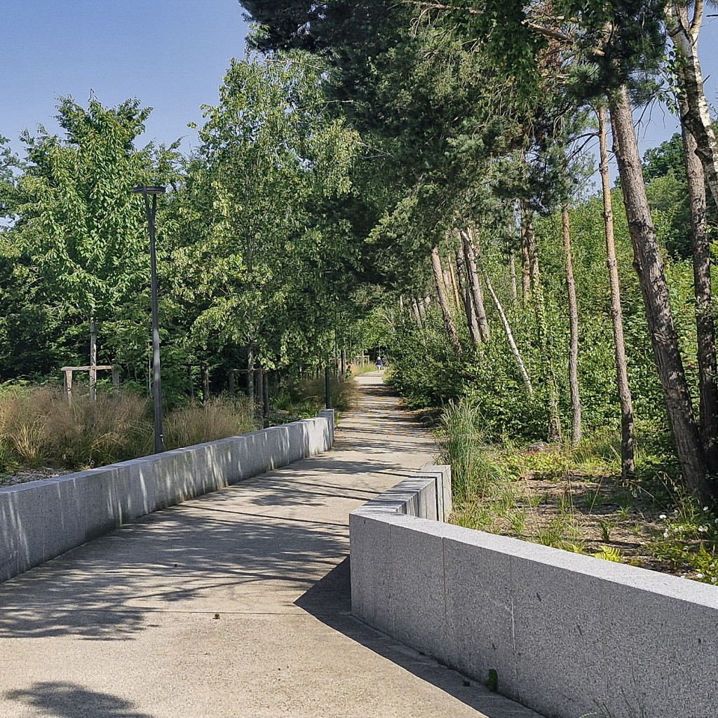 L'axe piéton reliant la place de la Gare et l'hippodrome